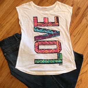 Girls justice shirt